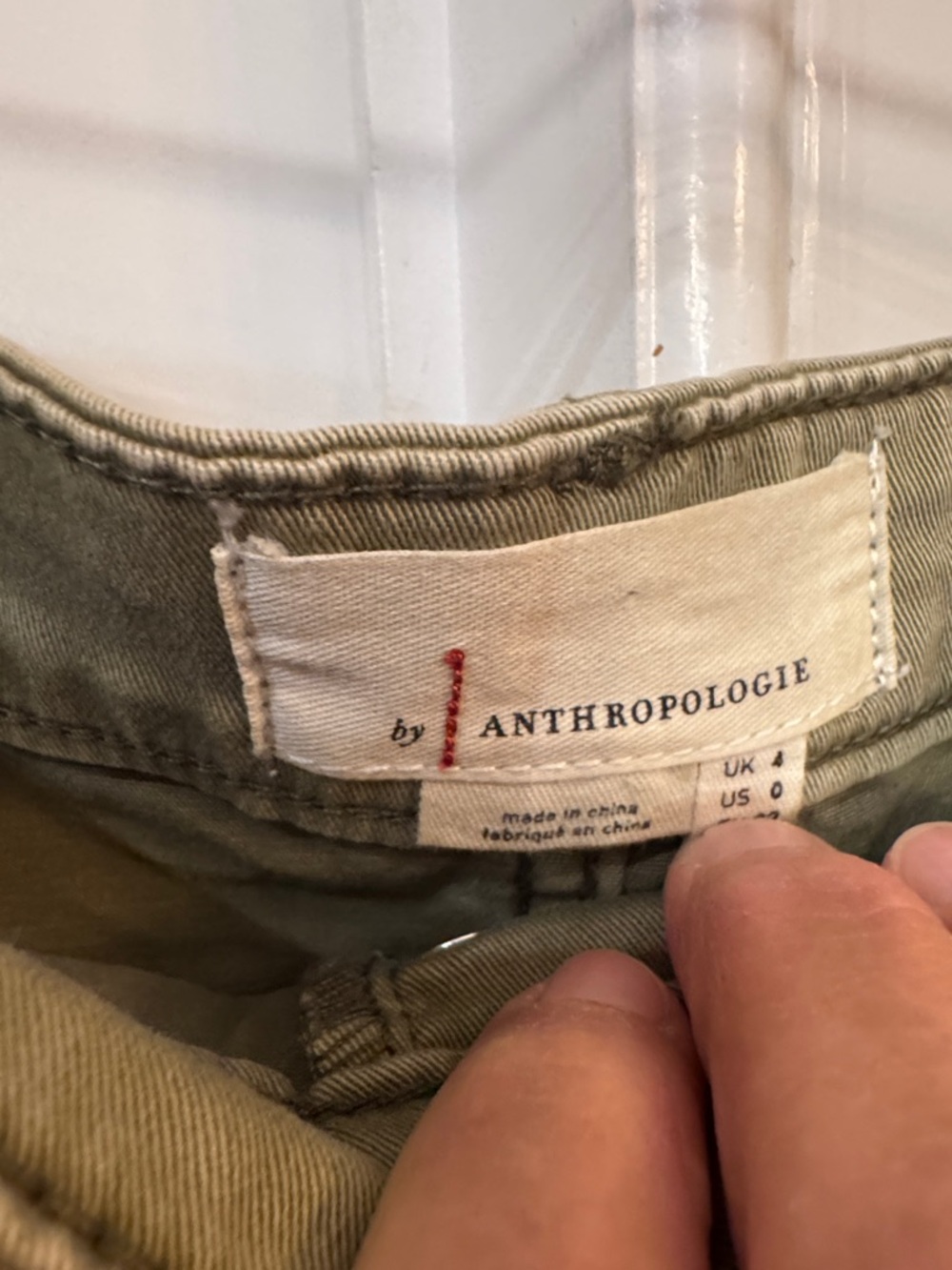 Anthropologie Olive Green Button-Front Midi Skirt - Picture 2 of 3